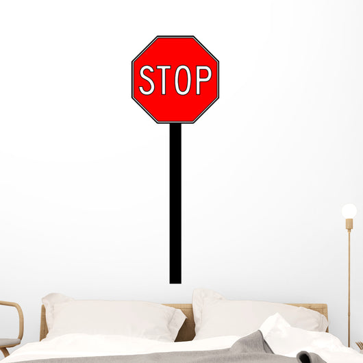 Stop Ahead Symbol Sign Wall Decal