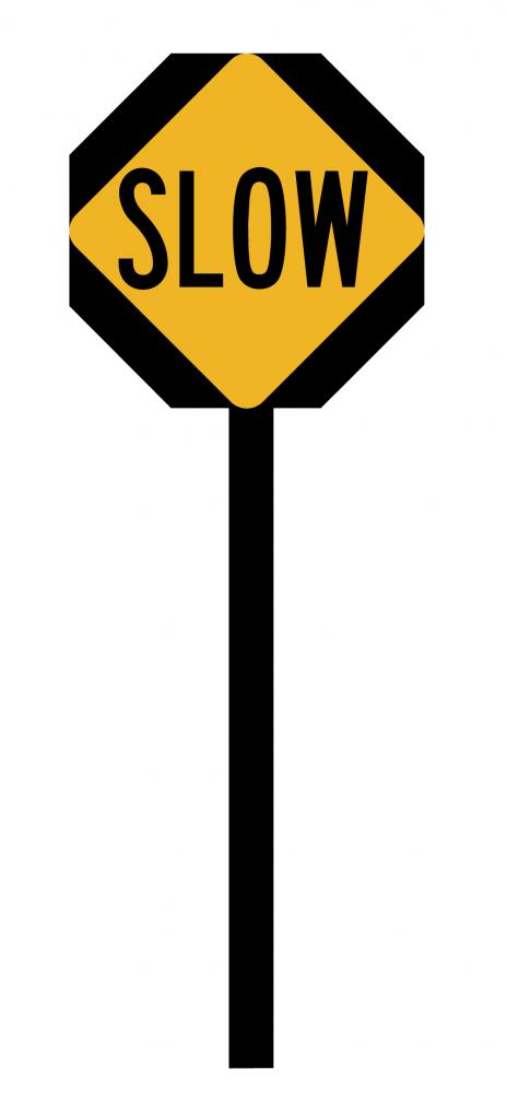 Slow Ahead Symbol Sign Wall Decal