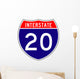 Interstate Route Sign Two Wall Decal