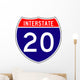 Interstate Route Sign Two Wall Decal