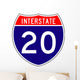 Interstate Route Sign Two Wall Decal