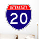 Interstate Route Sign Two Wall Decal