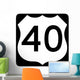 US Numbered Route Sign Two Digit Wall Decal