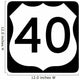 US Numbered Route Sign Two Digit Wall Decal