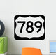 US Numbered Route Sign (Three Digit) Wall Decal
