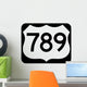 US Numbered Route Sign (Three Digit) Wall Decal