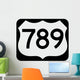 US Numbered Route Sign (Three Digit) Wall Decal