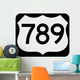 US Numbered Route Sign (Three Digit) Wall Decal