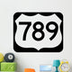 US Numbered Route Sign (Three Digit) Wall Decal