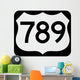 US Numbered Route Sign (Three Digit) Wall Decal