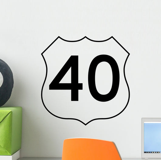 Us Numbered Route Sign-2 Wall Decal