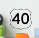 Us Numbered Route Sign-2 Wall Decal