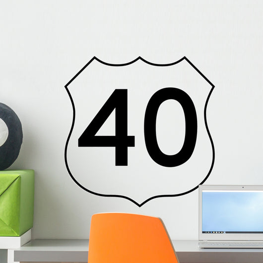 Us Numbered Route Sign-2 Wall Decal