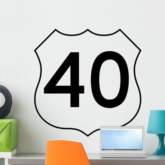 Us Numbered Route Sign-2 Wall Decal