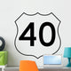 Us Numbered Route Sign-2 Wall Decal