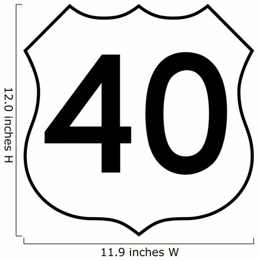 Us Numbered Route Sign-2 Wall Decal