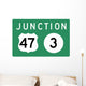 Combination Junction Sign Wall Decal