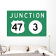Combination Junction Sign Wall Decal