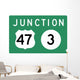 Combination Junction Sign Wall Decal