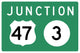 Combination Junction Sign Wall Decal