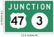Combination Junction Sign Wall Decal