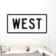 West Directional Auxiliary Sign Wall Decal