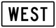 West Directional Auxiliary Sign Wall Decal