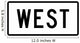 West Directional Auxiliary Sign Wall Decal