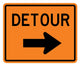 Detour to Right Arrow Wall Decal