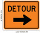 Detour to Right Arrow Wall Decal