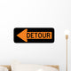 Detour Left Arrow Sign Wall Decal