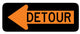 Detour Left Arrow Sign Wall Decal