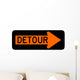 Detour Right Arrow Sign Wall Decal