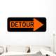 Detour Right Arrow Sign Wall Decal