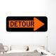 Detour Right Arrow Sign Wall Decal