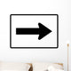 Right Arrow Sign Wall Decal