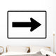 Right Arrow Sign Wall Decal