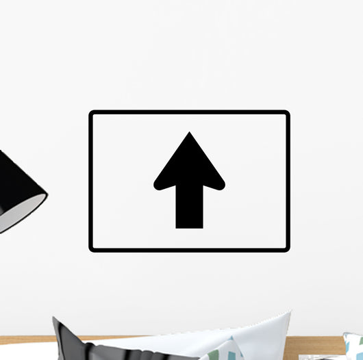 Straight Arrow Sign Wall Decal