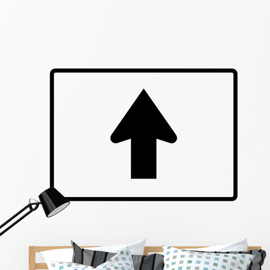 Straight Arrow Sign Wall Decal
