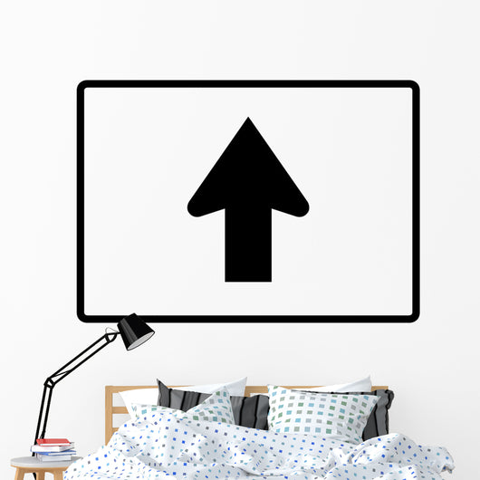 Straight Arrow Sign Wall Decal