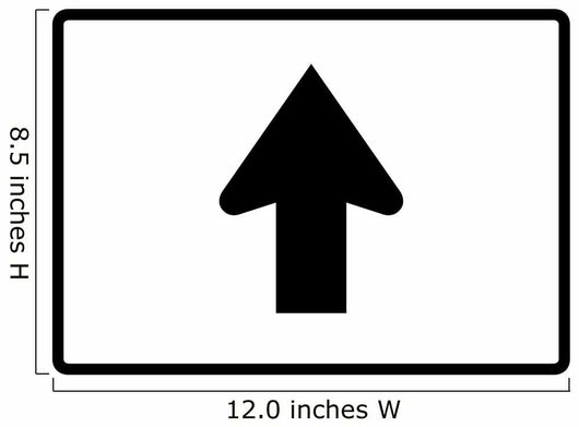Straight Arrow Sign Wall Decal