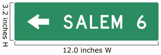 Single Dest with Distance-left Wall Decal