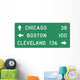 Destination Sign with Distance Wall Decal