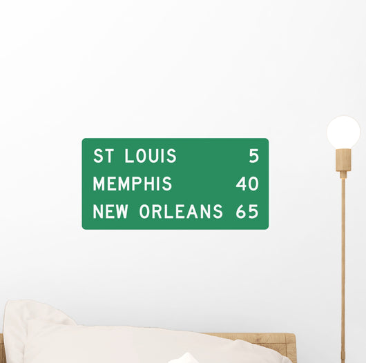 Distance Sign Three Line Wall Decal