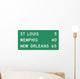 Distance Sign Three Line Wall Decal