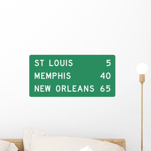 Distance Sign Three Line Wall Decal