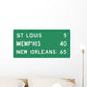 Distance Sign Three Line Wall Decal
