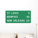 Distance Sign Three Line Wall Decal