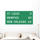 Distance Sign Three Line Wall Decal