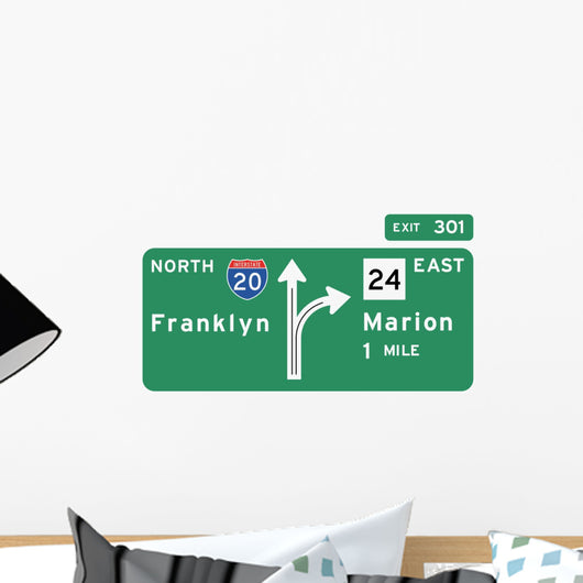 Merge Right from Freeway Wall Decal